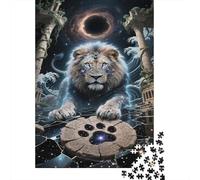 León Puzzle Imposible,desafío para Adultos Agujero Negro Cósmico Entretenimiento Creativo 1000 Piezas Obra De Arte De Juego De para Adultos Y Niños 1000pcs (75x50cm)