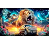 León Puzzle Imposible,desafío para Adultos Juego Educativo 1000 Piezas Obra de Arte de Juego de para Adultos, Regalos a Partir de 14 Años 75x50cm/1000pcs