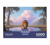 León Puzzle Imposible,desafío para Adultos Vida Silvestre Juego Educativo 1000 Piezas Obra De Arte De Juego De para Adultos, Regalos A Partir De 14 Años 70x50cm/1000pcs