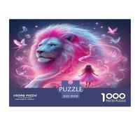 León Puzzles De 1000 Pièces Jeux De Stimulants Puzzle À Pièces De Décoration Intérieure Carton 100% Recyclé Cadeaux Pour Hommes Pour Adultes 70x50cm/1000pcs