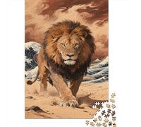 León Puzzles Imposible,desafío for Adults Beach Sea Wave Entretenimiento Creativo 1000 Piezas Obra De Arte De Juego De para Adultos Y Niños Mayores De 12 Años 1000pcs (75x50cm)