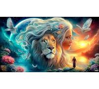 León Puzzles Imposible,desafío for Adults Entretenimiento Creativo 1000 Piezas Obra de Arte de Juego de para Adultos y Niños a Partir de 12 Años 75x50cm/1000pcs