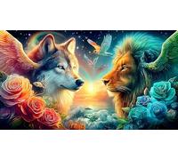 León Puzzles Imposible,desafío for Adults Juego Educativo 1000 Piezas Obra de Arte de Juego de para Adultos, Regalos a Partir de 14 Años 38x52cm/1000pcs