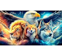 León Puzzles Imposible,desafío para Adultos Entretenimiento Creativo 1000 Piezas Obra de Arte de Juego de para Adultos, Regalos a Partir de 14 Años 75x50cm/1000pcs