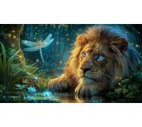 León Puzzles Imposible,desafío para Adultos Juego edugatoivo 1000 Piezas Obra de Arte de Juego de para Adultos y Niños Mayores de 12 años 38x26cm/1000pcs