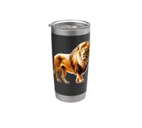 León rey africano Vaso térmico de acero inoxidable de doble pared