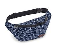 Leon Riñonera Bauchtasche Hüfttasche 100% Algodón Fanny Pack Belly Belt Moon Bag Bumbag Boho Hippie Tribal para Mujer y Hombre (AzulOscuroBeigeSpyro), Talla única para todos