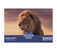 León Rompecabezas 1000 Piezas Animal Salvaje - Antiestrés Mindful, Cartón Premium, Póster Incluido, 38x26cm/1000pcs