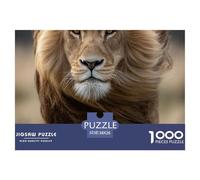 León Rompecabezas 1000 Piezas Animals - Desafío para Adultos, Impresión HD Mate, Decoración Mural, Caja Regalo, 38x26cm/1000pcs
