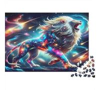 León Rompecabezas 1000 Piezas con Colores Vibrantes Puzzle Terapia De Arte para Pasatiempos En Casa como Cita En Casa 38x26cm/1000pcs