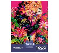 León Rompecabezas Difícil 1000 Piezas Animales - Desafío Mindful, Piezas Gruesas Y Seguras, Ideal para Decorar O Regalar, Póster, 38x26cm/1000pcs