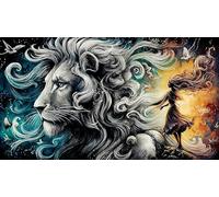 León Rompecabezas Imposible,desafío for Adults Entretenimiento Creativo 1000 Piezas Obra de Arte de Juego de para Adultos, Regalos a Partir de 14 Años 38x26cm/1000pcs