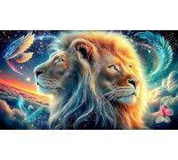 León Rompecabezas Imposible,desafío for Adults Juego Educativo 1000 Piezas Obra de Arte de Juego de para Adultos, Regalos a Partir de 14 Años 75x50cm/1000pcs