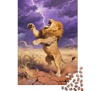 León Rompecabezas Imposible,desafío for Adults Savanna Rayos Juego Educativo 1000 Piezas Obra De Arte De Juego De para Adultos, Regalos A Partir De 14 Años 1000pcs (75x50cm)