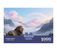 León Rompecabezas Imposible,desafío for Adults Vida Silvestre Juego Educativo 1000 Piezas Obra De Arte De Juego De para Adultos, Regalos A Partir De 14 Años 70x50cm/1000pcs