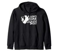 León Rugido Animal Salvaje Safari Naturaleza Entusiasta Sudadera con Capucha