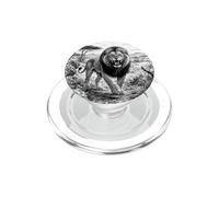 León Salvaje en la Naturaleza PopSockets PopGrip para MagSafe