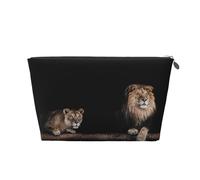 León Salvaje y Tigre, Bolsa de artículos de tocador Bolsa de Maquillaje Bolsa de cosméticos Bolsa de artículos de tocador de Viaje portátil