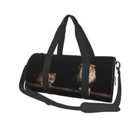 León Salvaje y Tigre, Bolsa de Viaje de Gran Capacidad, Bolso Redondo, Bolsa de Viaje Deportiva, Bolsa de Mano, Bolsa de Fitness