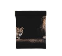 León Salvaje y Tigre, Squeeze Top Wallet Bolsa de Almacenamiento para Mujer Monedero pequeño Bolsa de Cambio