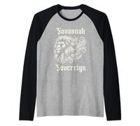 León Soberano de la Sabana Camiseta Manga Raglan