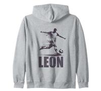 Leon Soccer Boys Personalized First Name Leon Sudadera con Capucha