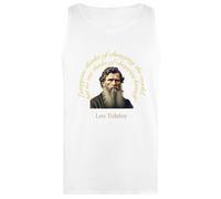 León Tolstói El Reino De Dios Camiseta Sin Mangas Blanca para Mujer White Women's Tank Top Sleeveless T-Shirt