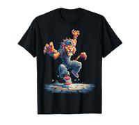 León Vida Silvestre Retrato Danza Obra De Arte Animal Grá Camiseta