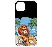 León viviendo su mejor vida en unas vacaciones tropicales Carcasa para iPhone 14 Plus