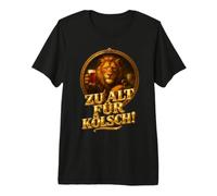 León y Cabra con Texto en alemán ZU ALT FÜR KÖLSCH Camiseta Premium