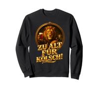 León y Cabra con Texto en alemán ZU ALT FÜR KÖLSCH Sudadera