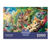 León y Gatito Puzzle para Adultos Un Imposible Rompecabezas De Alta Definición - El Regalo Original Y Sorprendente para Esta Navidad, Recomendado Desde 14 Años 70x50cm/1000pcs