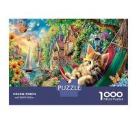 León y Gatito Puzzles Imposible,desafío for Adults Interesante Entretenimiento Creativo 1000 Piezas Obra De Arte De Juego De para Adultos, Regalos A Partir De 14 Años 38x26cm/1000pcs