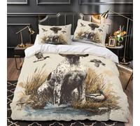 León y leona Funda de Edredón 3 Piezas Suave Diseño 3D Cremallera Oculta incluye Fundas de Almohada Transpirable Retrato de animal salvaje Funda Edredon for niños y niñas Super king（260x220cm）