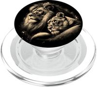 León y Leona - símbolo de Amor, fidelidad y asociación PopSockets PopGrip para MagSafe