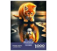 León1000 Pieza PuzzlesAnimal León Rompecabezas Inteligentes Juguetes Desafiantes para Adultos Adultos Y Niños +14 Años Decoración Hogar38x26cm/1000pcs
