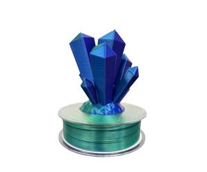 LEON3D PL Filamento Tricolor, Transición Sedosa, Negro-Dorado-Morado, Azul-Verde-Morado, Rojo-Amarillo-Verde, 1.75mm, para Impresión 3D Decorativa (PL TRICOLOR OCÉANO (VERDE, MORADO Y AZUL))
