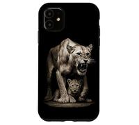Leona Protege a los pequeños Leones - Amor materno Carcasa para iPhone 11