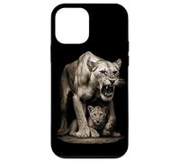 Leona Protege a los pequeños Leones - Amor materno Carcasa para iPhone 12 Mini