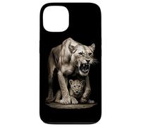 Leona Protege a los pequeños Leones - Amor materno Carcasa para iPhone 13