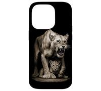 Leona Protege a los pequeños Leones - Amor materno Carcasa para iPhone 14 Pro