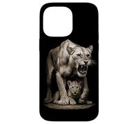 Leona Protege a los pequeños Leones - Amor materno Carcasa para iPhone 14 Pro MAX
