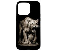 Leona Protege a los pequeños Leones - Amor materno Carcasa para iPhone 15 Pro MAX