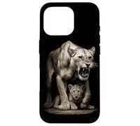Leona Protege a los pequeños Leones - Amor materno Carcasa para iPhone 16 Pro