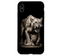 Leona Protege a los pequeños Leones - Amor materno Carcasa para iPhone XS MAX