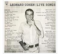 Leonard Cohen Live Songs (Vinyl) 12" Album