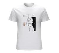 Leonard Cohen Men's White T-Shirt Unisex tee Shirt 3XL