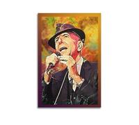 LEONARD COHEN Póster decorativo de lienzo para pared e impresión artística moderna para decoración de dormitorio familiar, pósteres de 20 x 30 pulgadas (50 x 75 cm)