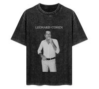 Leonard Cohen Tribute Mens T-Shirt Black Unisex Top tee S