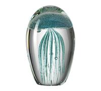 Leonardo 026023 La Baia - Fugura decorativa, 10.5 cm, diseño de alga, color turquesa